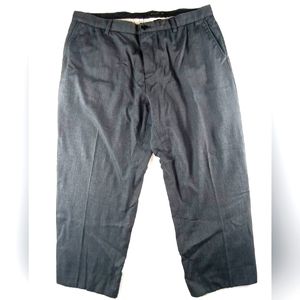 John varvatos usa luxe dress pants grey flat front wide leg mens size 39